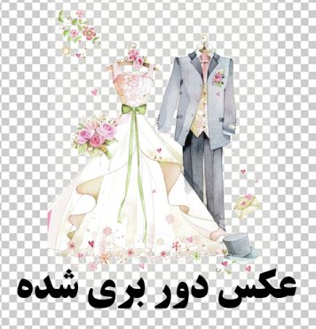 تصویر png لباس عروس و داماد